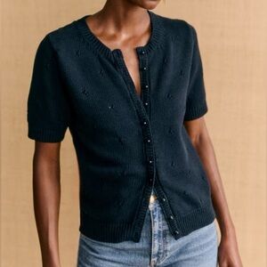 Sézane Kyle Cardigan in Navy NWOT